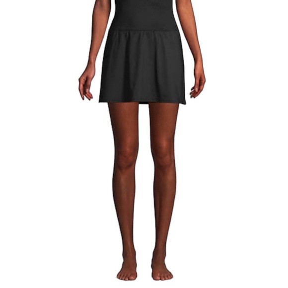 Lands’ End High Waist Tummy Control Swim Skirt Navy Blue Size 4 - Picture 1 of 11